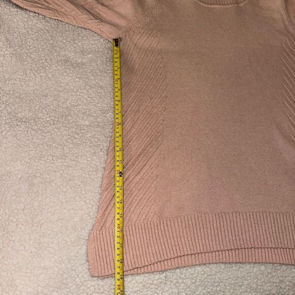 Calvin Klein Womens Light Pink Peach Oversized Cowl Neck Sweater - Size Large - Picture 8 of 10